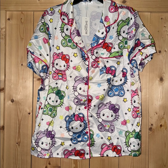 Brand New Sheshow Hello Kitty/Care Bears PJ set size Small - Picture 2 of 7